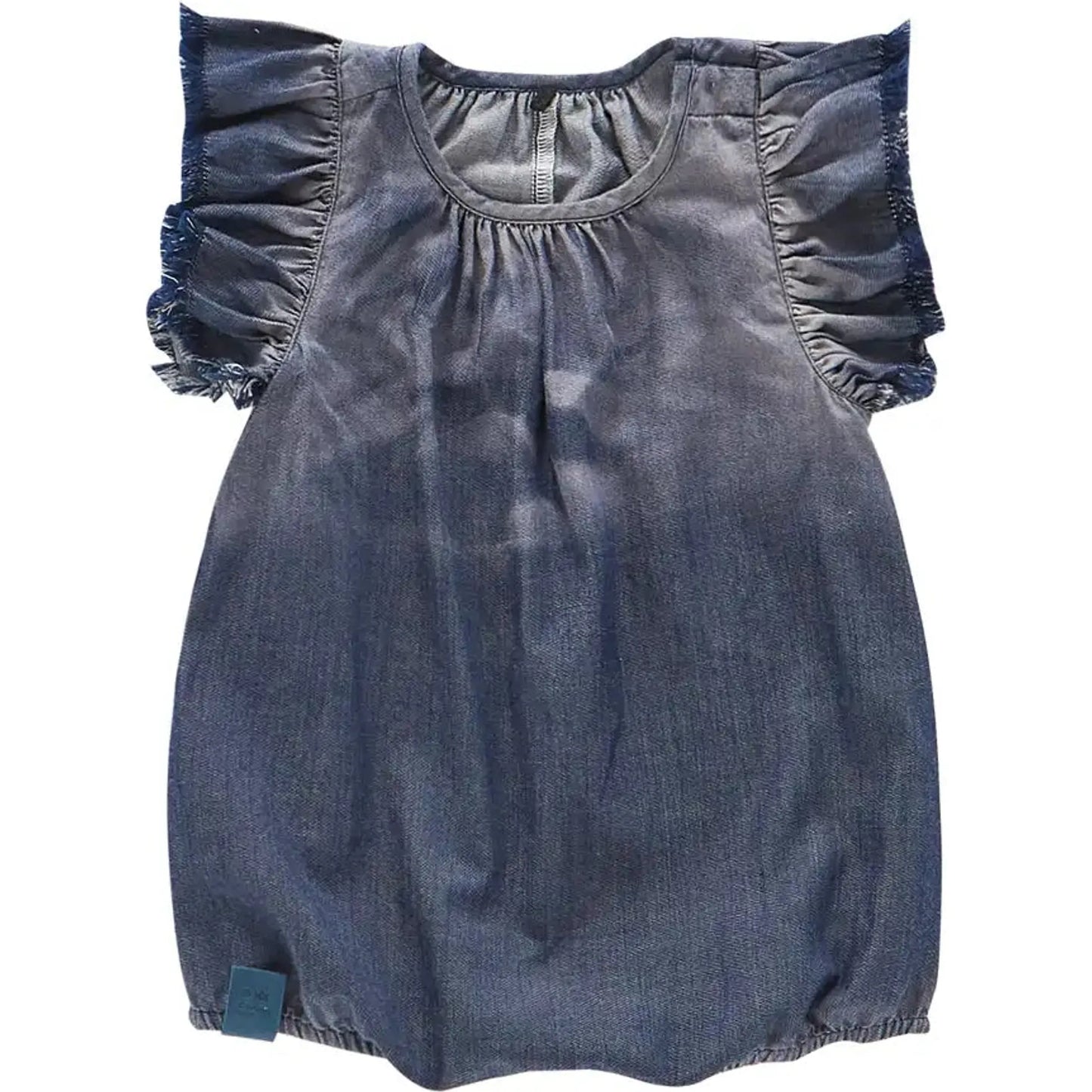 Cora Denim Bubble Romper - ACE & JADE