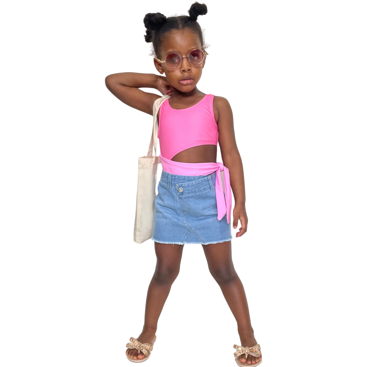 ALOHI DENIM SKIRT - ACE & JADE
