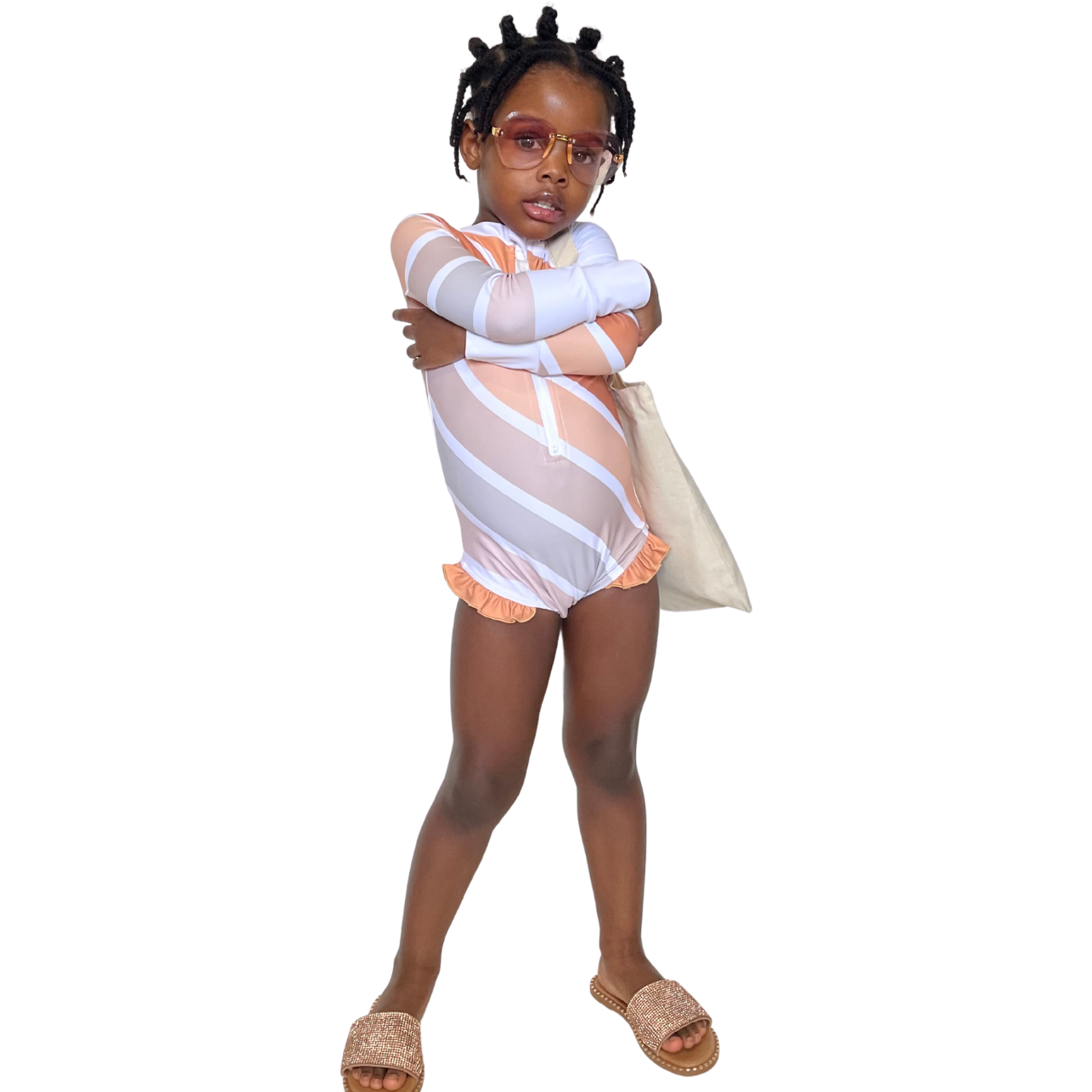 ALLEGRA ZIP SWIMSUIT - LIGHT PINK - ACE & JADE